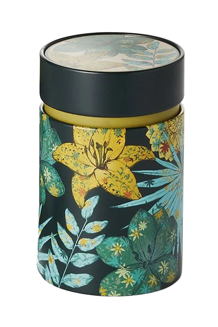 Theeblik voor losse thee Rustic Flower Green – 150 g - Afbeelding 2