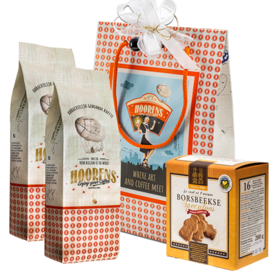 Koffiecadeau met speculoos en twee Hoorens koffies