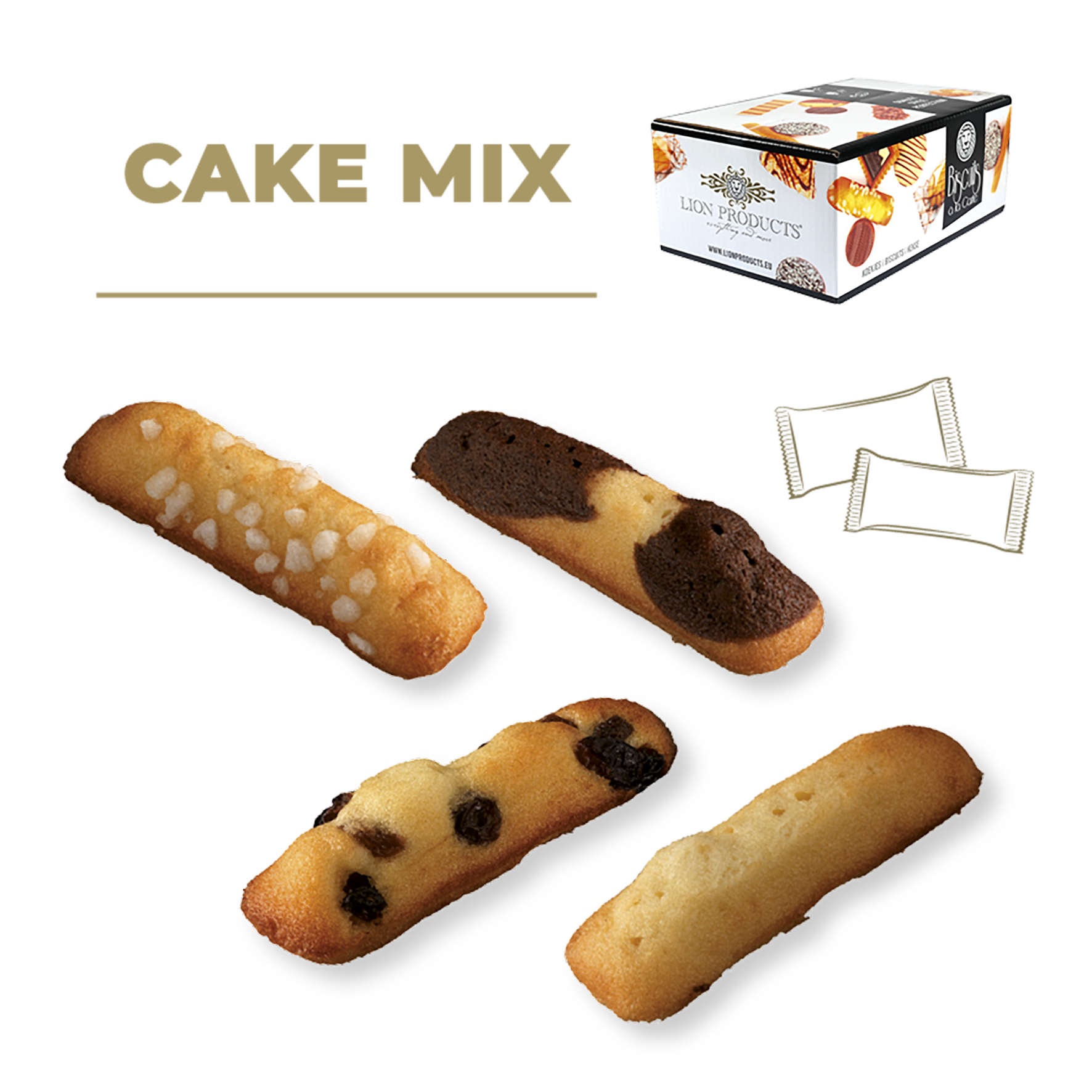 Individueel verpakte cakejes voor bij de koffie – 80 stuks - Afbeelding 2