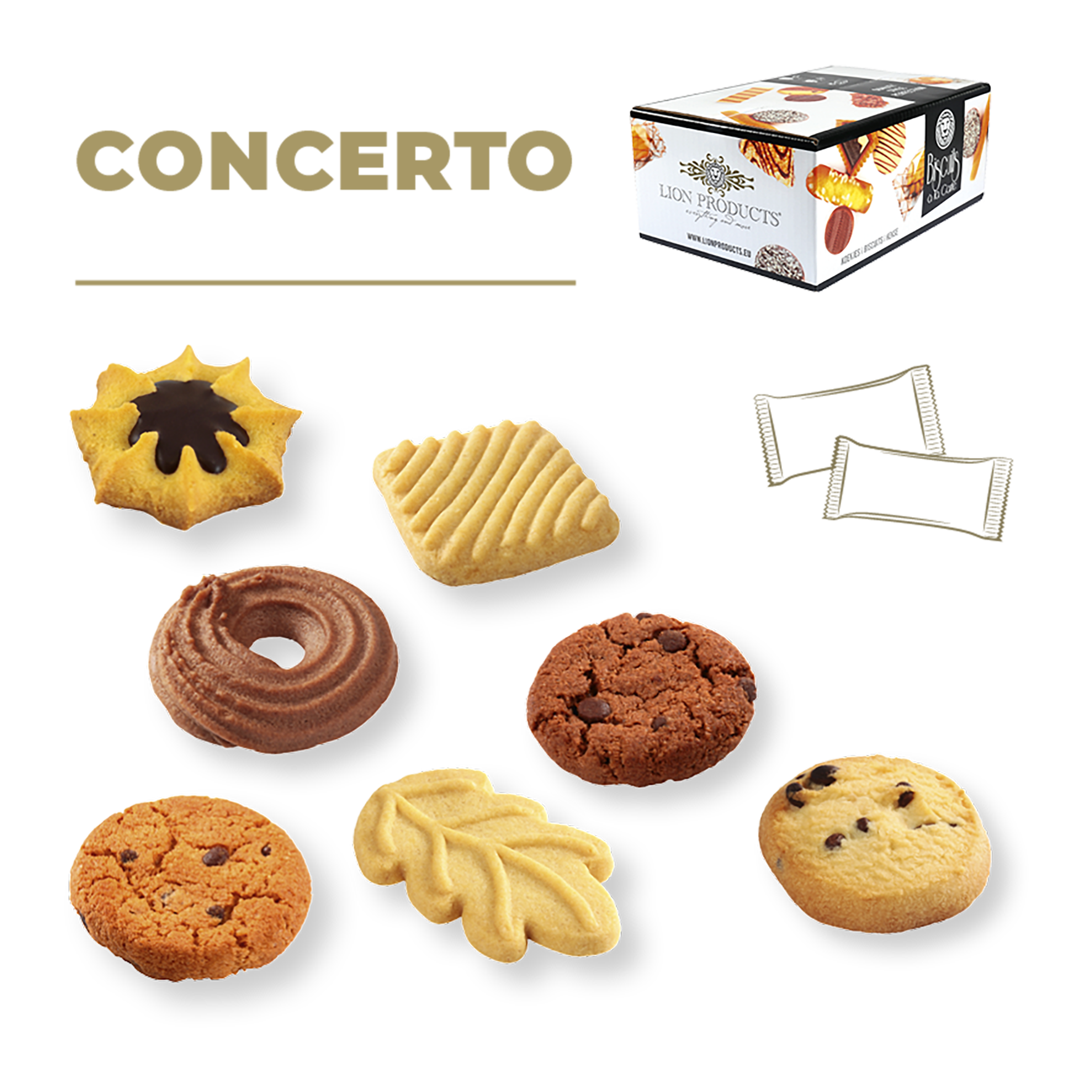 Concerto koekjes voor bij de koffie – 120 stuks - Afbeelding 2