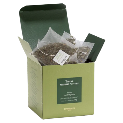 Dammann pepermuntinfusie – 25 Cristal theebuiltjes