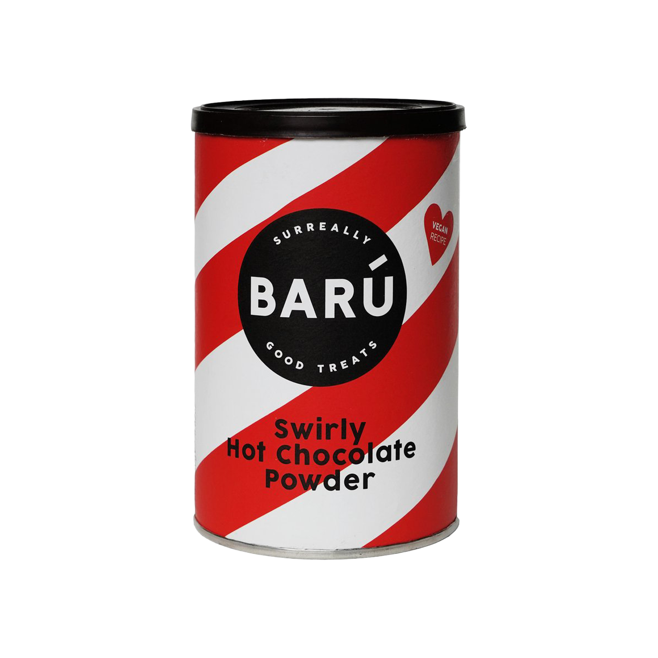 Baru Swirly Hot Chocolate Powder met Belgische donkere chocolade, verpakking van 250 gram