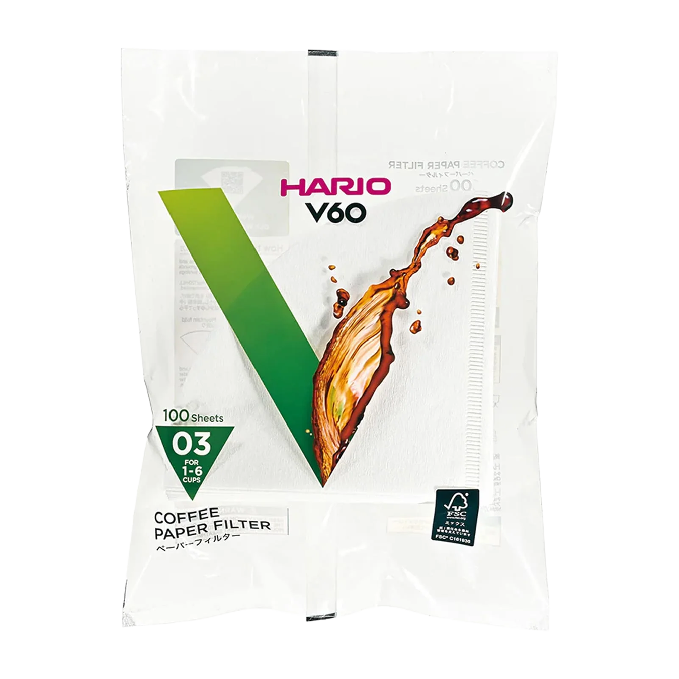 Hario V60 filters 03 100 stuks