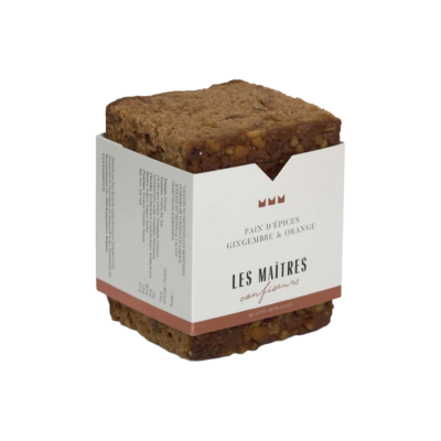 Peperkoek met gember en appelsien van Les Maîtres Confiseurs, voorgesneden verpakking van 220 gram