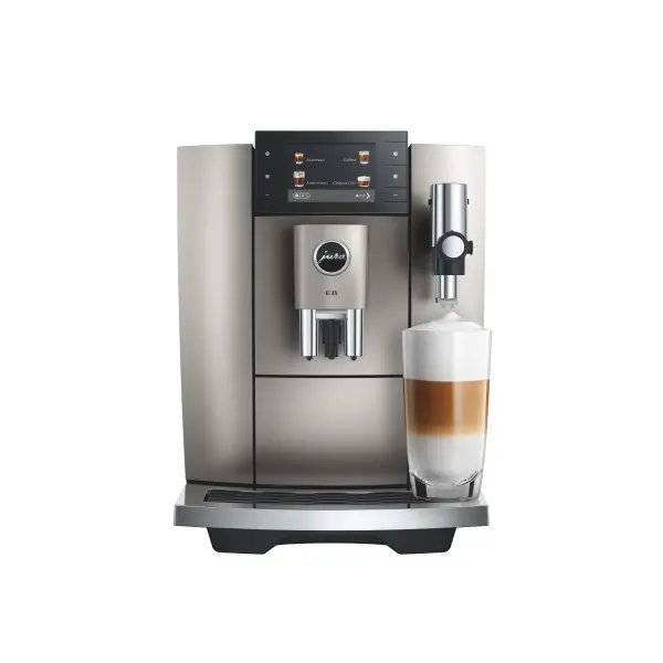 Jura volautomatische koffiemachine E8 Midnight Silver (ED) met gratis proefpakket koffie