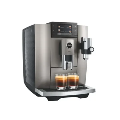 Jura volautomatische koffiemachine E8 Midnight Silver (ED) met gratis proefpakket koffie