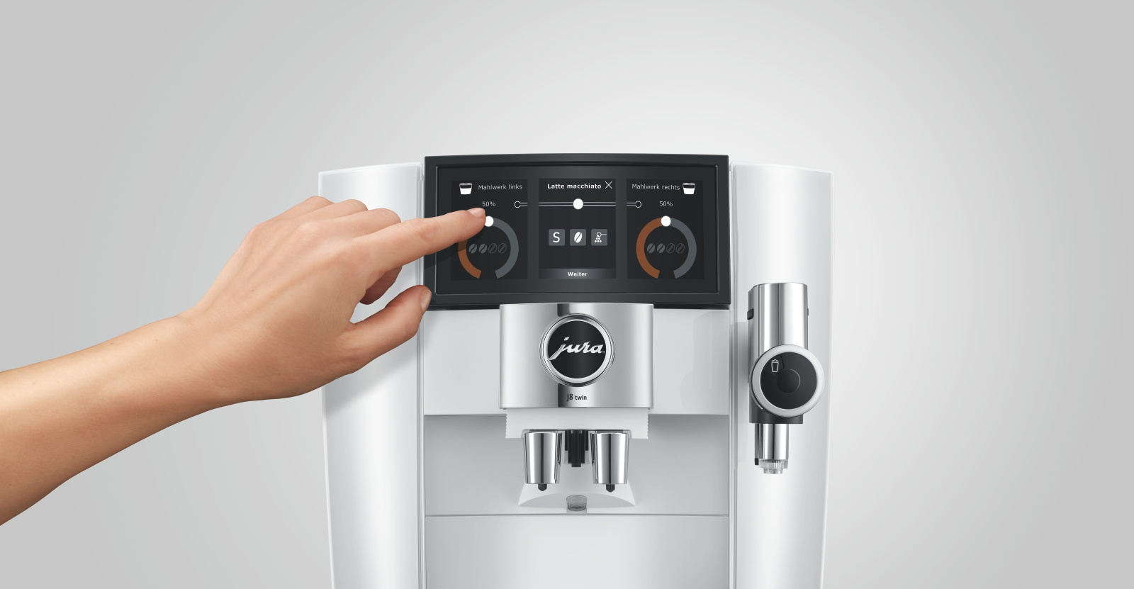 Jura J8 Twin Diamond White EA koffiemachine met gratis proefpakket koffie - Afbeelding 12
