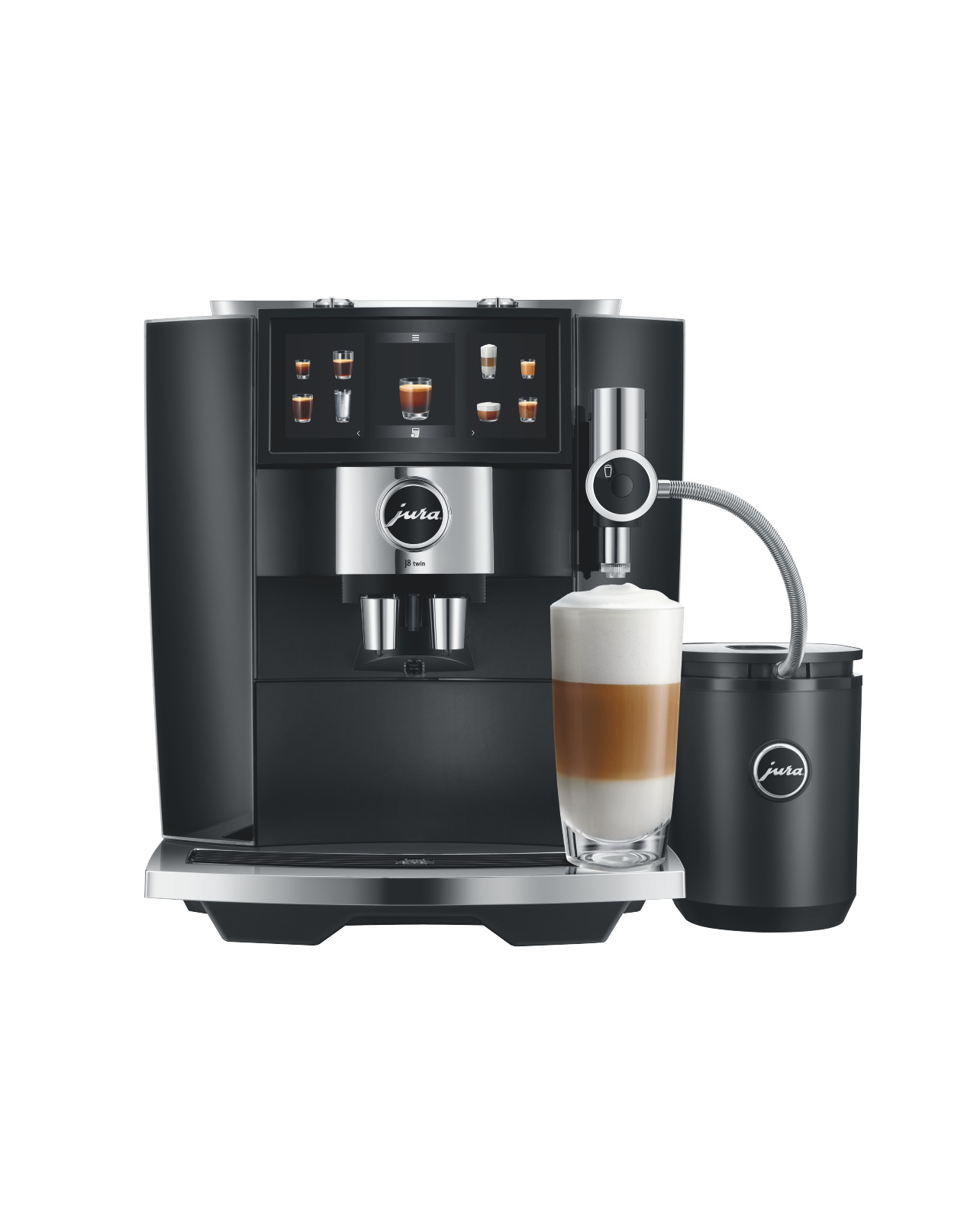 Jura J8 Twin Diamond Black EA koffiemachine met gratis proefpakket koffie - Afbeelding 2