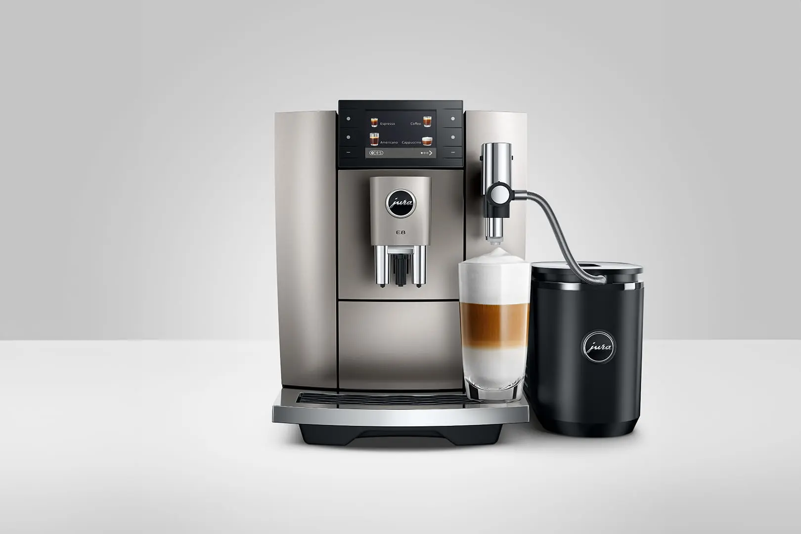 Jura volautomatische koffiemachine E8 Midnight Silver (ED) met gratis proefpakket koffie - Afbeelding 8