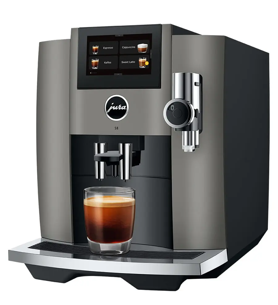 Jura S8 Dark inox EB koffiemachine met gratis proefpakket koffie