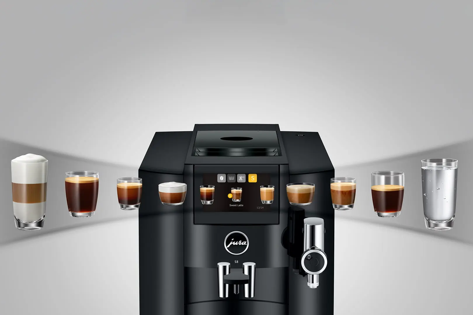 Jura S8 Piano Black EB koffiemachine met gratis proefpakket koffie - Afbeelding 9